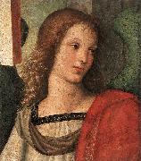 RAFFAELLO Sanzio, Angel fragment of the Baronci Altarpiece